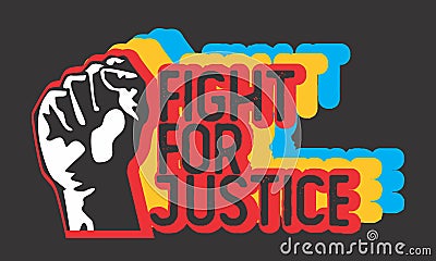 Design Vector Fight For Justice Stock Photo