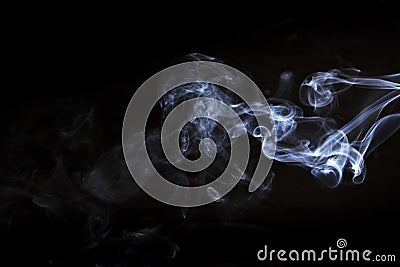 movement white smoke black background art design. High quality photo Stock Photo