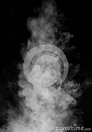 Movement of white smoke Stock Photo