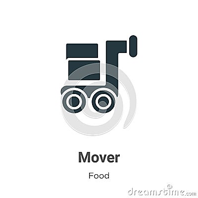 Mover vector icon on white background. Flat vector mover icon symbol sign from modern food collection for mobile concept and web Vector Illustration