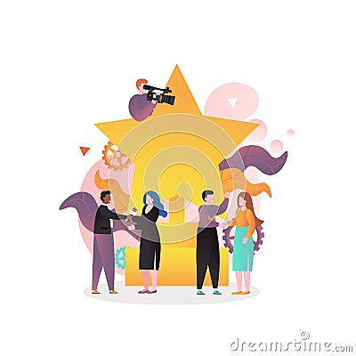 Movie award ceremony vector concept for web banner, website page Vector Illustration