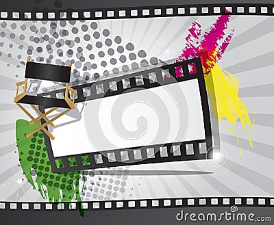 Movie background with place for text Vector Illustration