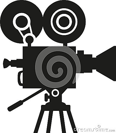 Movie camera silhouette Vector Illustration