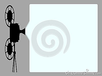 Movie Cine Projector Background Vector Illustration