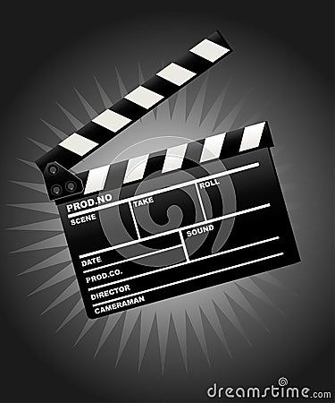 Movie clapper board Vector Illustration