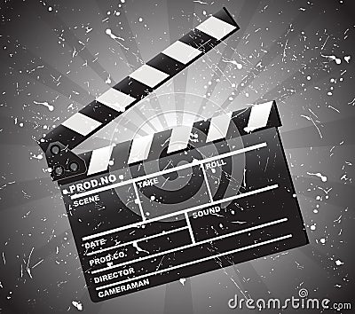 Movie clapper board Vector Illustration