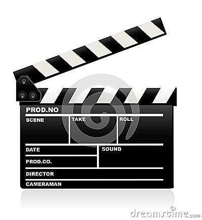 Movie clapper board Vector Illustration