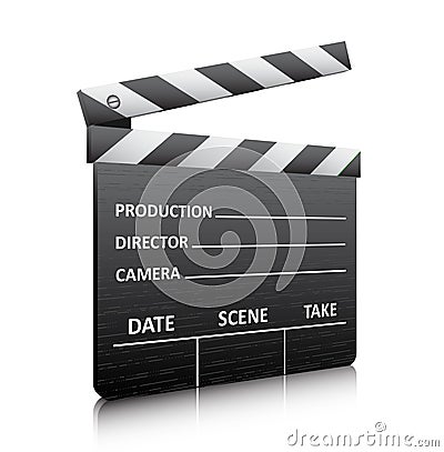 Movie clapper board Vector Illustration