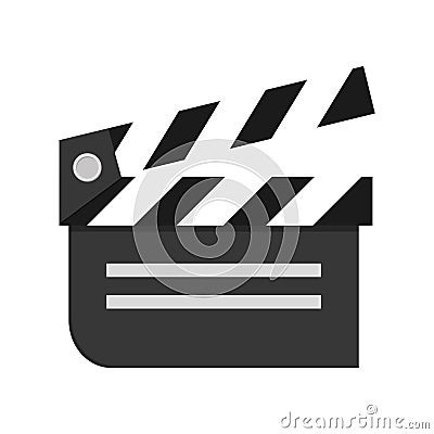 movie clapperboard icon Cartoon Illustration