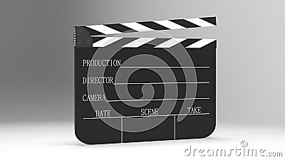 Movie clappers open and close isolated on white background Stock Photo