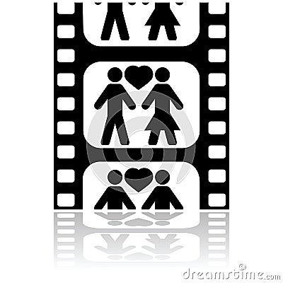 Movie date Vector Illustration