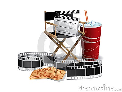 Movie director chair Vector Illustration