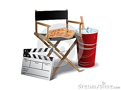 Movie director chair Vector Illustration