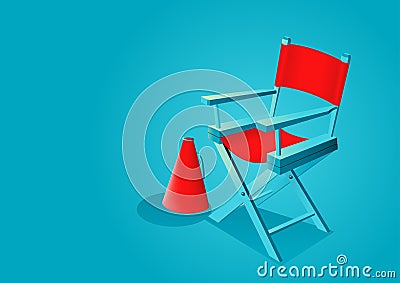 Movie director chair Vector Illustration