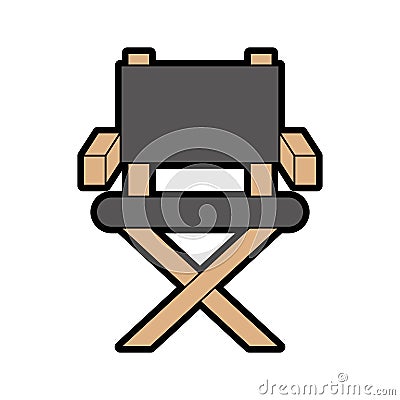 Movie director chair icon Vector Illustration