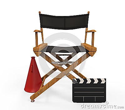 Movie Director Chair Stock Photo