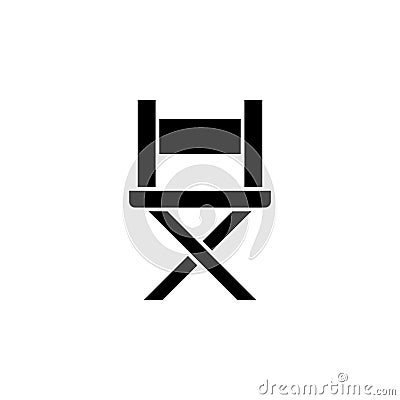 Movie director chair sign simple icon on background. director chair icon Stock Photo