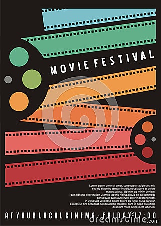 Movie festival poster design Vector Illustration