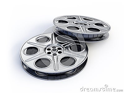 Movie films spool Stock Photo