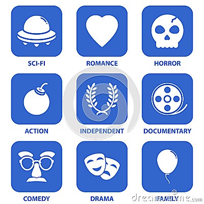 Movie Icons Vector Illustration