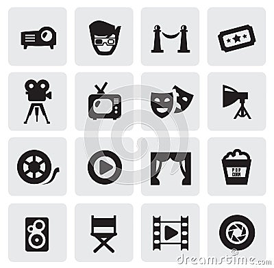 Movie icons Vector Illustration