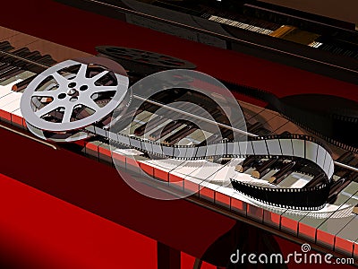 Movie Music Stock Photo