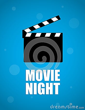 Movie night background Vector Illustration