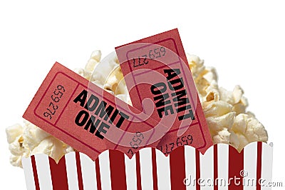 Movie Night Isolated Stock Photo