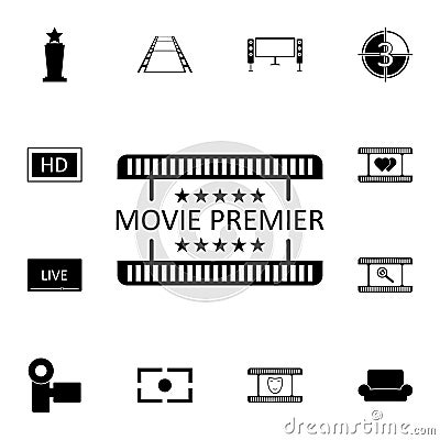 movie premiere icon. Detailed set of cinema icons. Premium quality graphic design icon. One of the collection icons for websites, Stock Photo