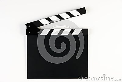 Movie production clapper board Stock Photo