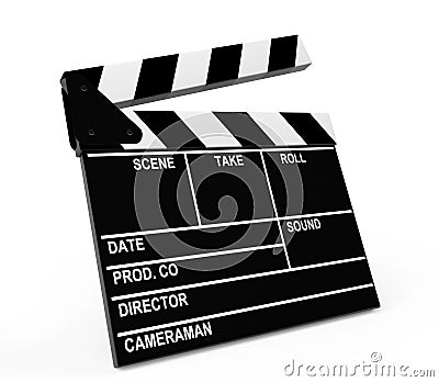 Movie production clapper board Stock Photo