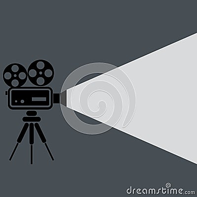 Movie projector icon Vector Illustration