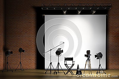 Movie Set Stock Photo