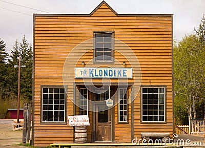 A movie set restaurant at a remote location in alaska Editorial Stock Photo