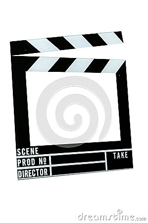 Movie Slate Board Frame Stock Photo