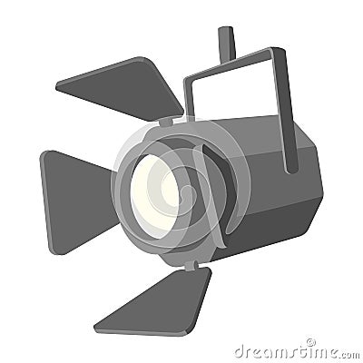 Movie spotlight cartoon icon Vector Illustration