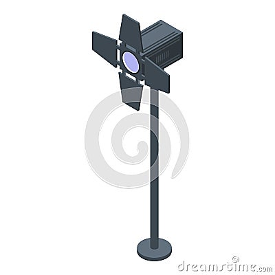 Movie spotlight icon, isometric style Vector Illustration