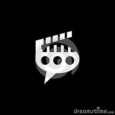 bubble speech talk video entertaiment logo design vector Vector Illustration