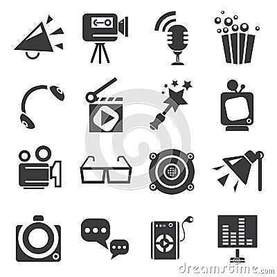 Movie and theater icons Stock Photo