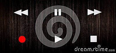 Movie, video, or music player button Stock Photo