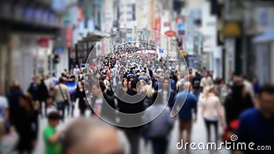 Movimento lento dello spostamento di inclinazione di Bruxelles di traffico pedonale della città Movimento lento dello spostamento di inclinazione di Bruxelles di traffico pedonale della città