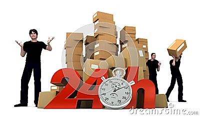 Moving in 24Hrs Stock Photo