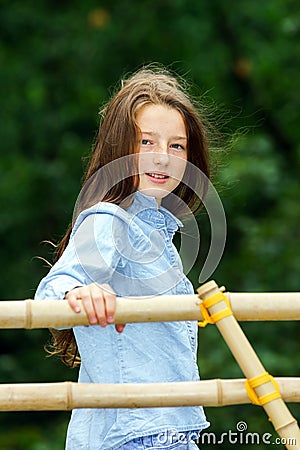 Moving into adulthood. Outdoor portrait of teenage girl. Stock Photo