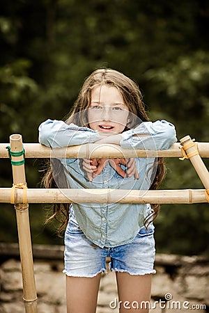 Moving into adulthood. Outdoor portrait of teenage girl. Stock Photo