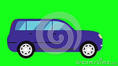 Moving Automobile Car Animation on Green Screen Chroma Key, Flat Design  Element Stock Video - Video of isolated, motor: 210543859