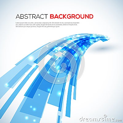 Moving blue abstract background Vector Illustration