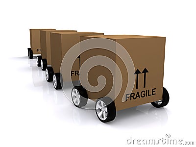 Moving boxes Stock Photo