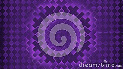 Moving circles on checkerboard background. Design. Colorful background with square pattern and moving circles. 3d wave Stock Photo