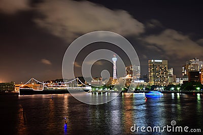 Moving Clouds over Yokohama, Japan Editorial Stock Photo