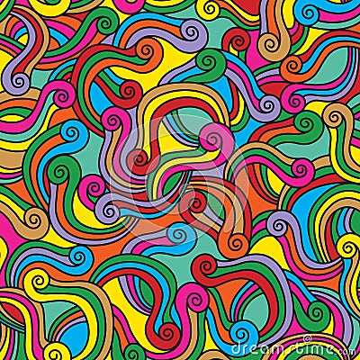 Moving colorful spirals seamless pattern Stock Photo